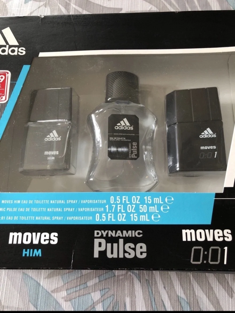 Adidas 3 Piece Natural Sprays - NEW - Picture 2 of 3